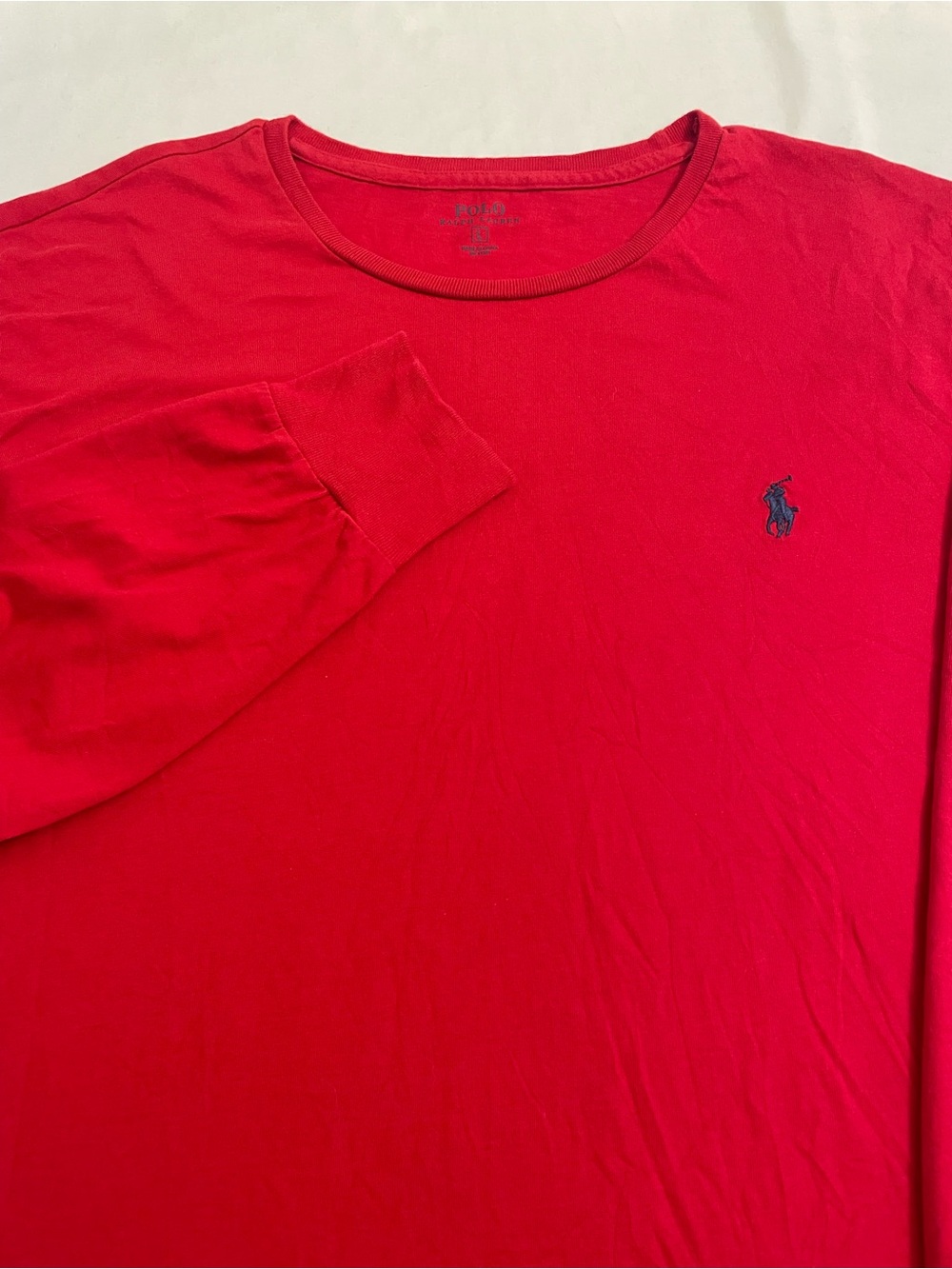 Polo Ralph Lauren Red Long Sleeve Crewneck T-Shirt Size Men’s Large